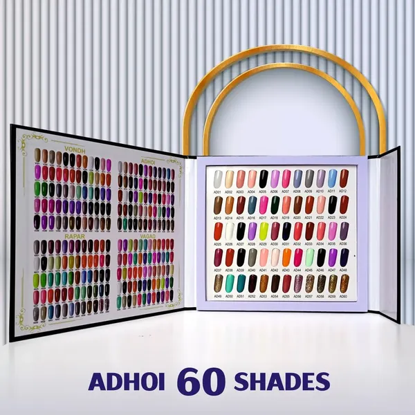 SHILLS_PROFESSIONAL_Nail_Gel_Polish_65_PCS_Kit_|_60_Colour_UV/LED_Soak_Off_Gel_Polish_Set_with_Base_Coat,_Top_Coat_Shine,_Top_Coat_Matte,_Nail_Primer_&_Dehydrator_|_Professional_Salon_&_Home_Use_(Vondh)