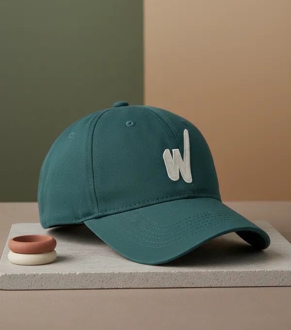 Green_Cotton_Baseball_Cap_For_Unisex