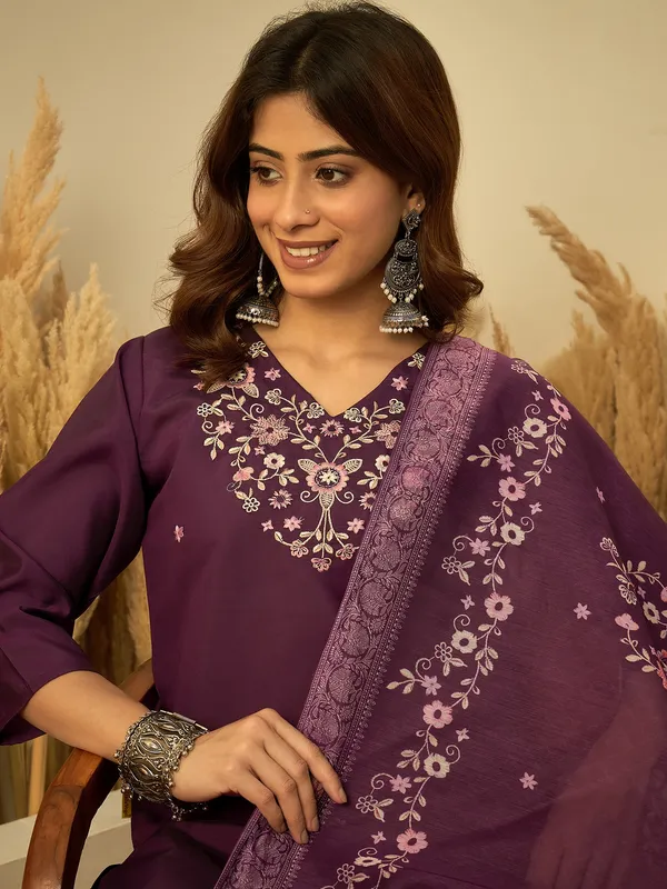 Rust_Embroidred_Kurta_Sets_with_Sequins_Work_Women_Suits