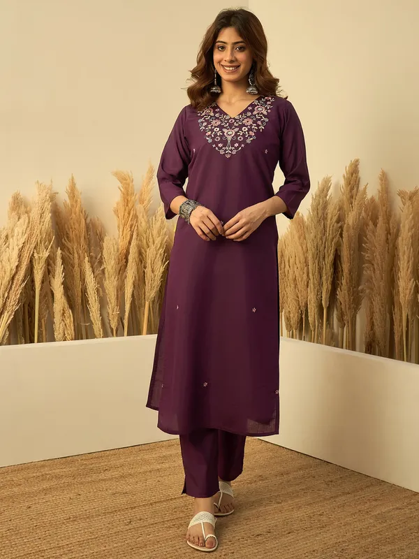 Rust_Embroidred_Kurta_Sets_with_Sequins_Work_Women_Suits