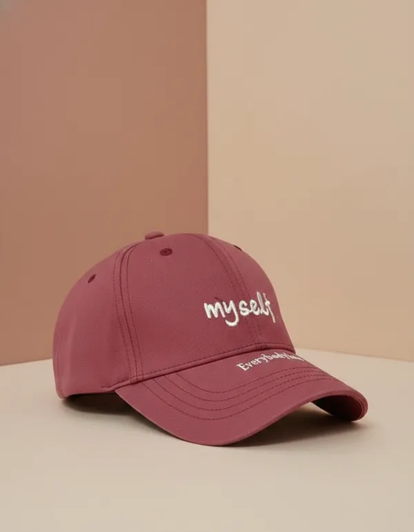 Red_Cotton_Baseball_Cap_Embroidered_For_Unisex