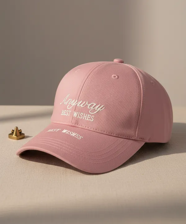 Pink_Cotton_Baseball_Cap_Embroidered_For_Unisex