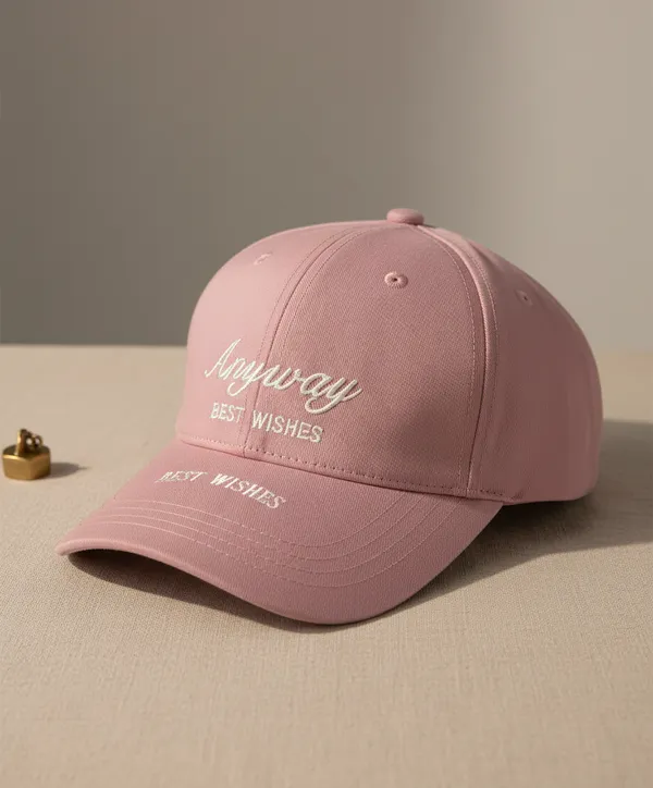Pink_Cotton_Baseball_Cap_Embroidered_For_Unisex