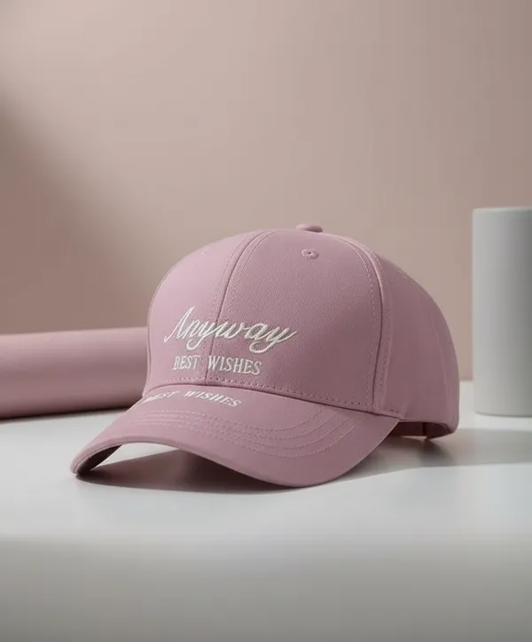 Pink_Cotton_Baseball_Cap_Embroidered_For_Unisex