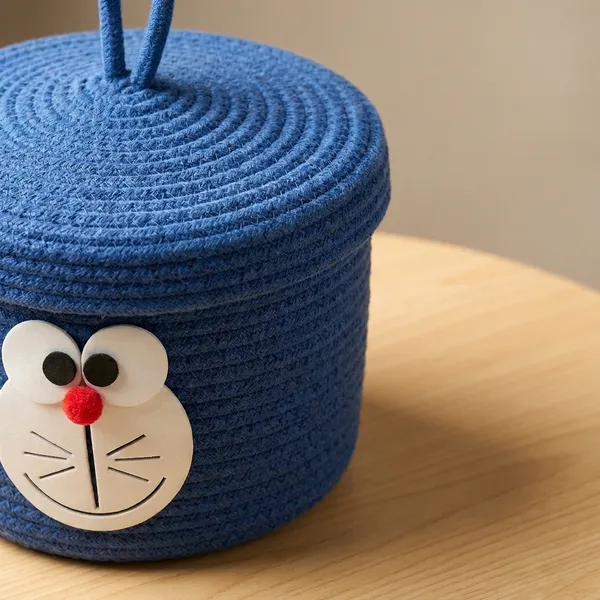 Doraemon_Cute_Blue_Fabric_Storage_Basket_With_Lid