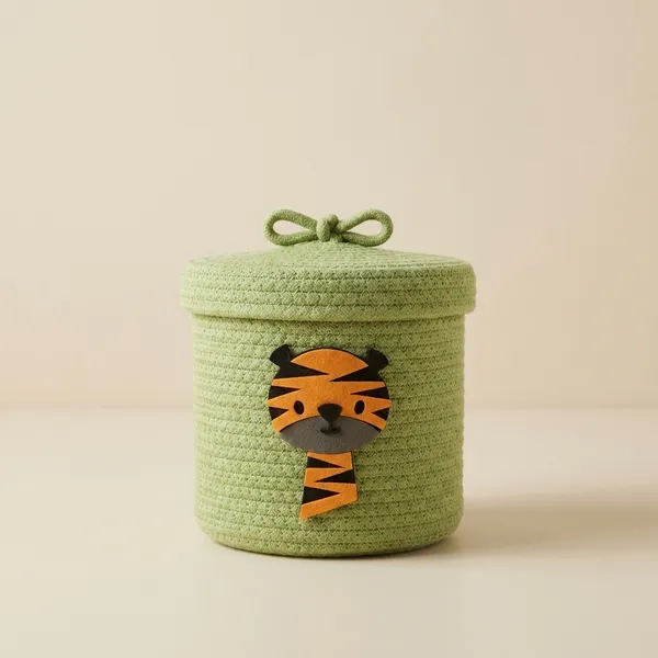 Green_Tiger_Face_Storage_Baskets_With_Lid