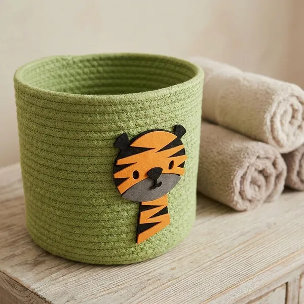 Green_Tiger_Face_Storage_Baskets_With_Lid