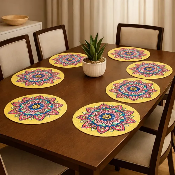 Pack_Of_6_Round_Mandala_Design_Breaded_Printed_Table_Placemats