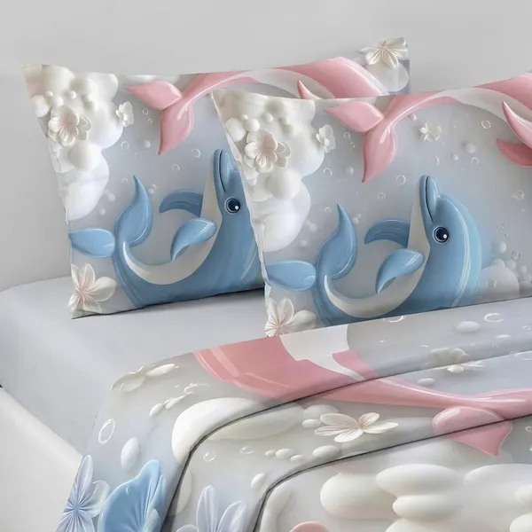 Magical_Dolphins_7D_Bedsheet_Set_King_Size_With_2_Pillow_Covers