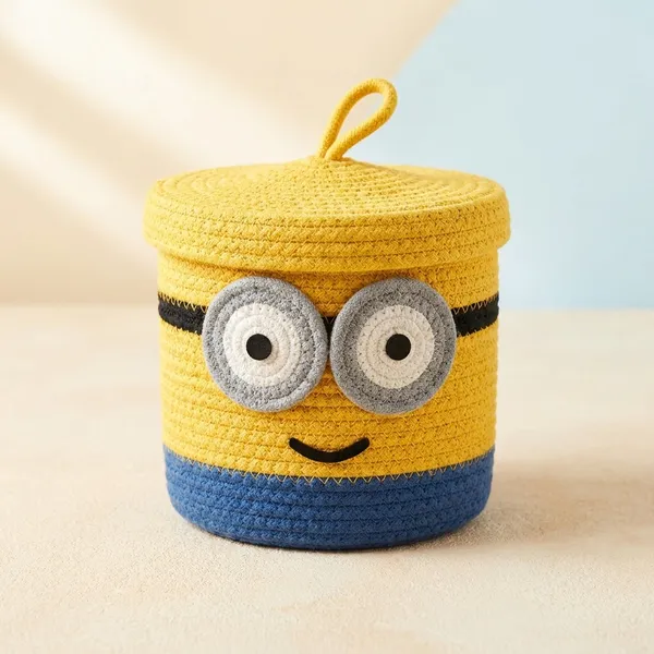 Handmade_Crochet_Minion_Storage_Baskets