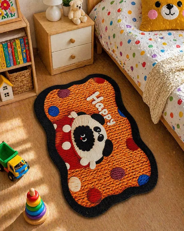 Pack_Of_2_Cheerful_Panda_Kids__7D_Bedroom_Rug_With_Colorful_Polka_Dots