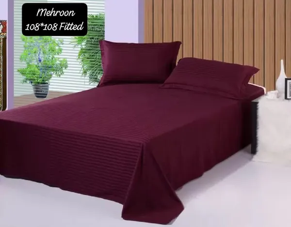 Mehroom_Fitted_Double_Bedsheet_Set_With_2_Pillow_Covers