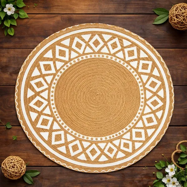 Round_Jute_Area_Rug_With_White_Geometric_Diamond_Border_Pattern
