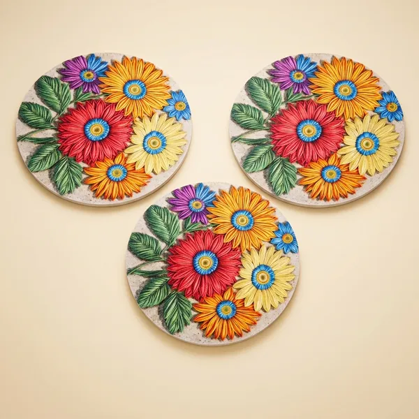 Pack_Of_6_7d_Printed_Platter_Colorful_Daisy_Design_Wall_Hanging_Plate