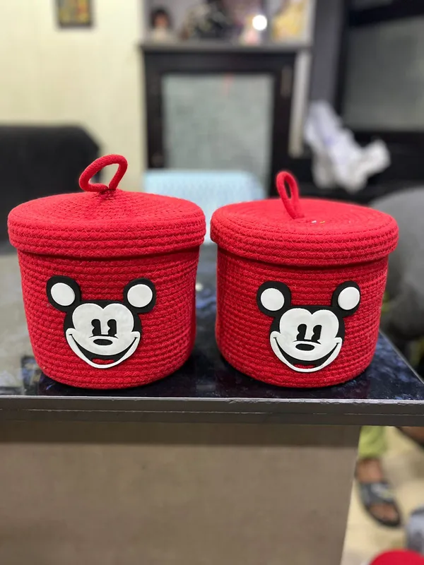 Mickey_Mouse_Red_Fabric_Storage_Basket__With_Lid_7X7_Inch
