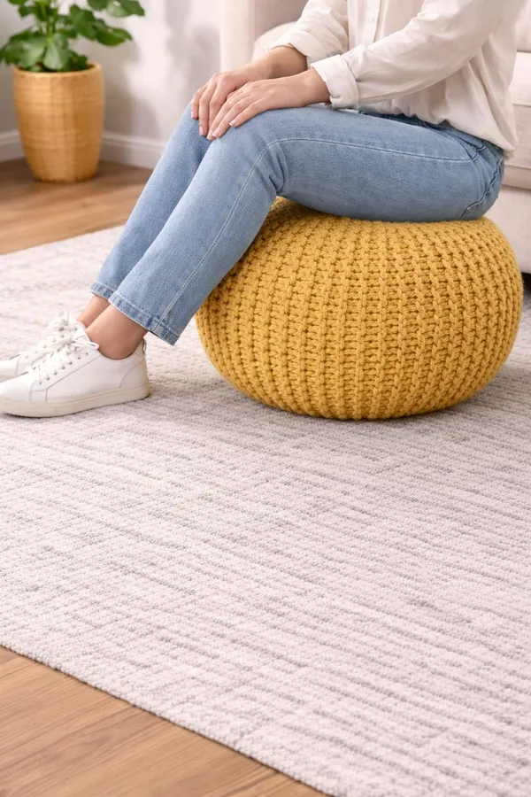 Mustard_Yellow_Handknitted_Round_Floor_Pouf_Ottoman