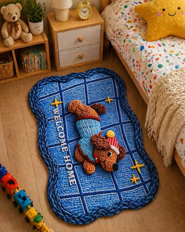 Pack_Of_2_Welcome_Home_Teddy_Bear_7d_Printed_Floor_Mat_For_Kids_Room_Blue