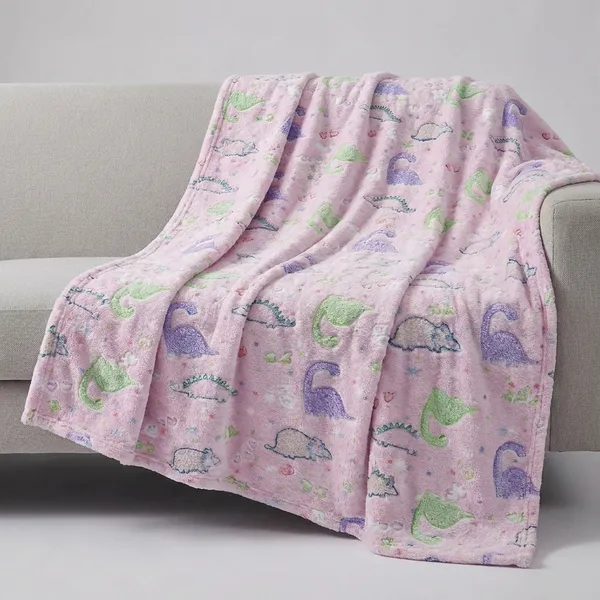 Glow_In_The_Moon_Double_Bed_Blanket_Dinosaur_Print
