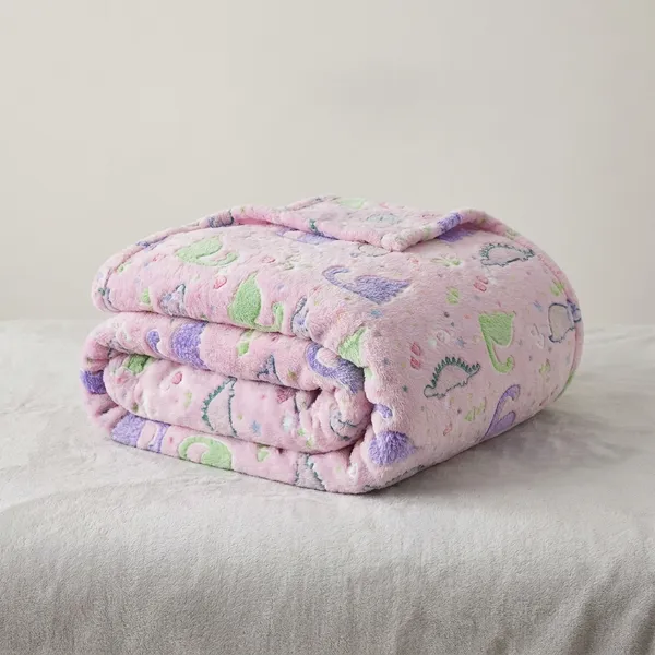 Glow_In_The_Moon_Double_Bed_Blanket_Dinosaur_Print
