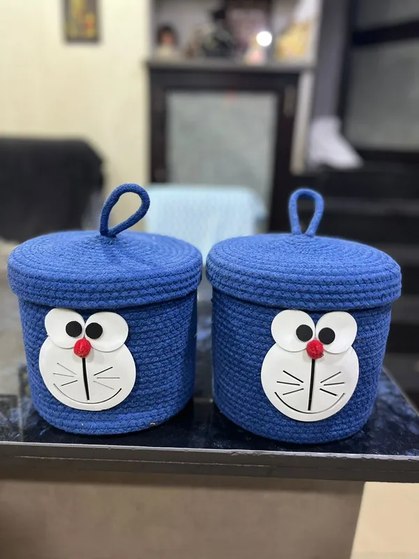 Doraemon_Cute_Blue_Fabric_Storage_Basket_With_Lid