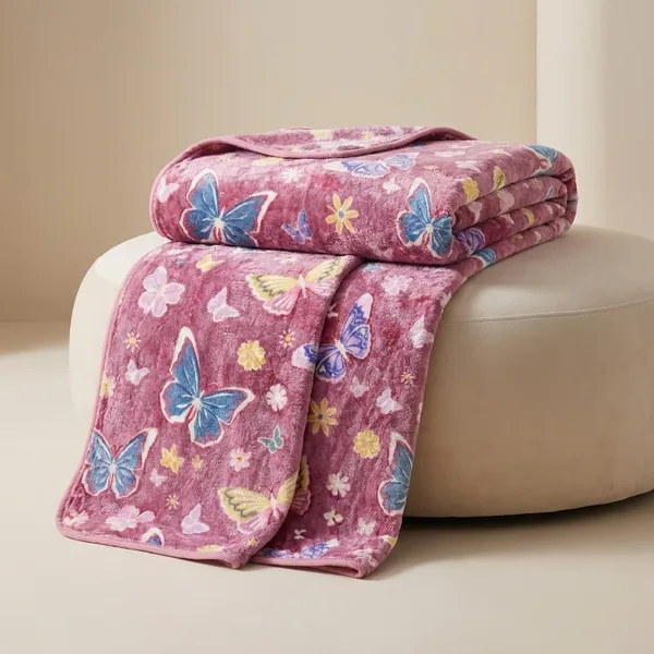 Glow_In_The_Moon_Double_Bed_Blanket_Butterfly_Print