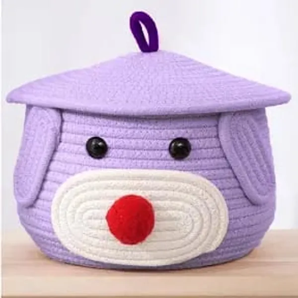 Purple_Puppy_Storage_Basket_With_Lid