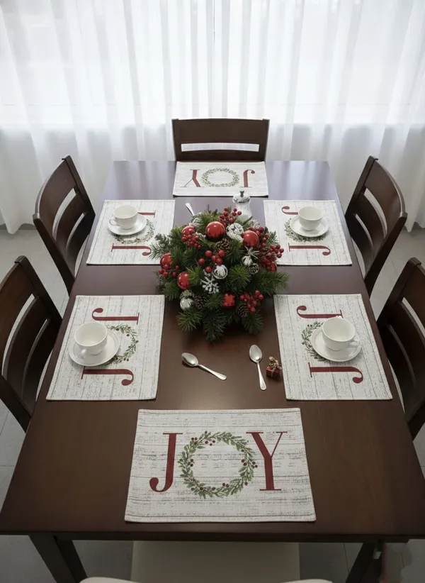 Pack_Of_6_Joy_Christmas_Placemat_Set_With_Candy_Cane_Design