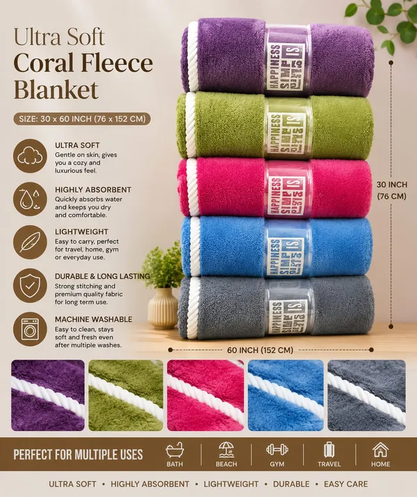 Premium_Ultra_Soft_Coral_Fleece_Towel