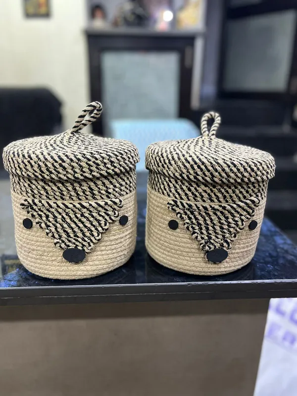 Handcrafted_Hedgehog_Rope_Storage_Baskets_With_Lids