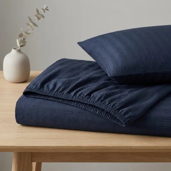 Navy_Blue_Striped_Fitted_Bedsheet_Set_With_Pillow_Covers_108X108_Inches