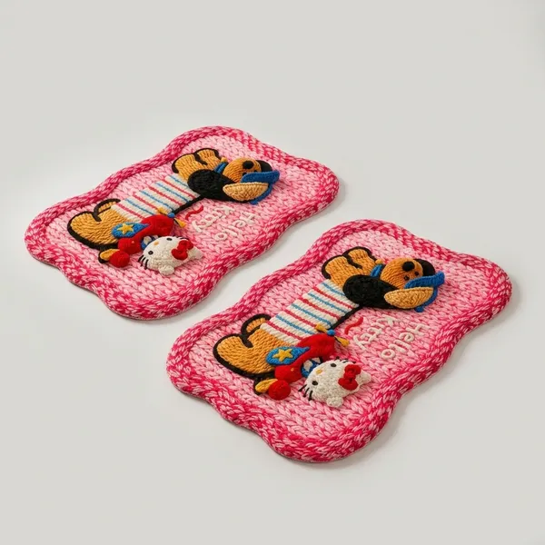 Pink_Dog_7d_Printed_Floor_Mat_With_Hello_Kitty_Design