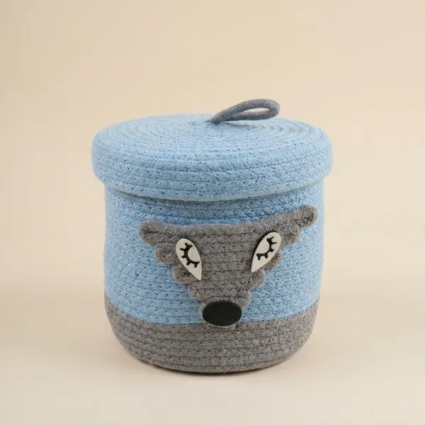 Cotton_Rope_Storage_Basket_With_Animal_Face_Design