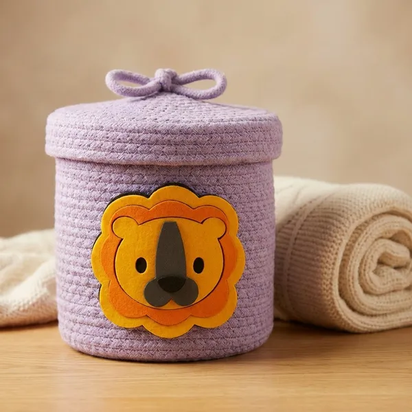 Purple_Corduroy_Storage_Bins_With_Lion_Design__Round_Fabric_Organizers_With_Lid_7X7_Inch