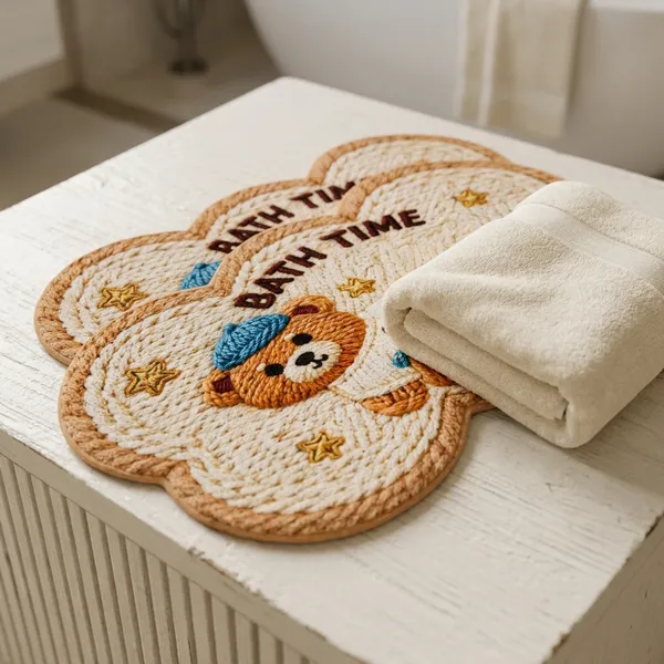 Bath_Time_Teddy_Bear7d_Printed_Floor_Rug_For_Kids_Room