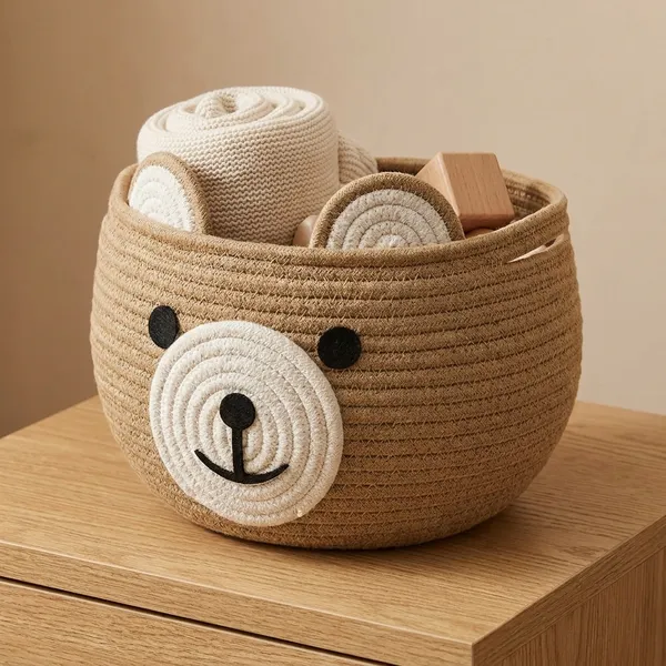 Cute_Bear_Face_Woven_Storage_Basket_With_Handles