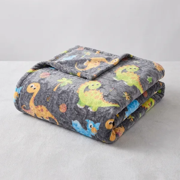 Glow_In_The_Moon_Double_Bed_Blanket_Cute_Dinosaur_Print