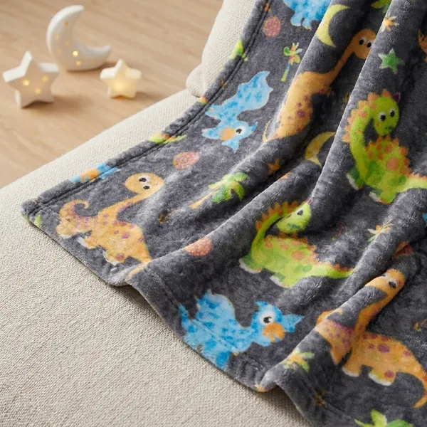 Glow_In_The_Moon_Double_Bed_Blanket_Cute_Dinosaur_Print