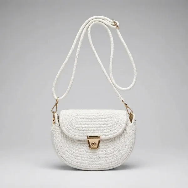Women'S_White_Crossbody_Bag_With_Woven_Texture_And_Gold_Hardware