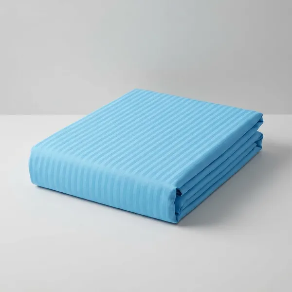 Fitted_Bedsheet_With_Pillow_Covers_Sky_Blue_Striped_Pattern