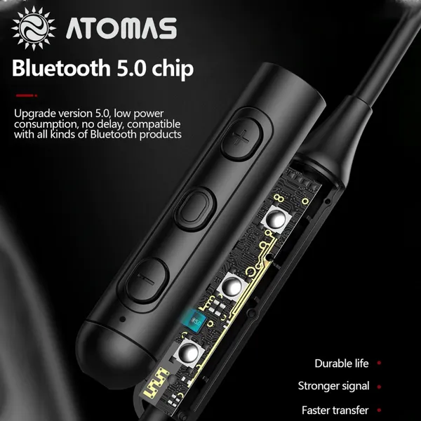 Atomas_Wireless_Bluetooth_5.0_Neckband_Earphones_With_Mic_-_Black