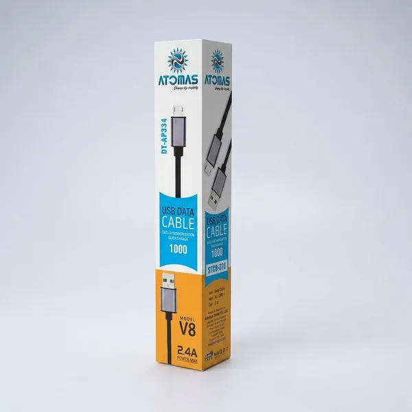 Atomas_Dt-Ap3388_V8_Usb_Data_Cable_100Q_-_2.4A_Fast_Charging_Cable_With_Golden_Metal_Cap