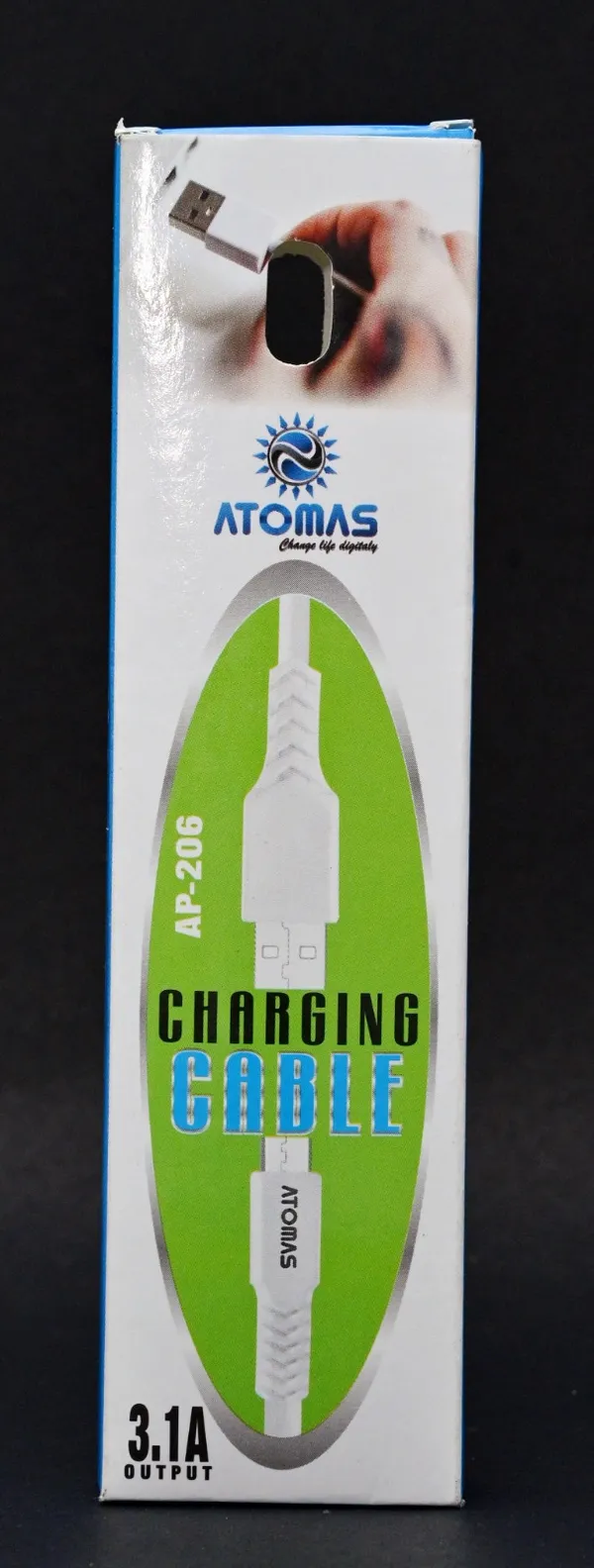 Atomas_Ap-206__Usb_C-type_Cable_-_3.1A_Fast_Charging_Cable_(1000Mm,_White)
