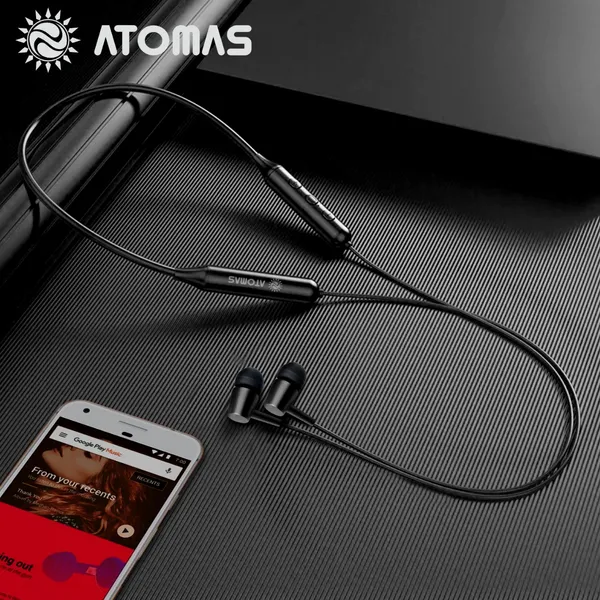 Atomas_Wireless_Bluetooth_5.0_Neckband_Earphones_With_Mic_-_Black