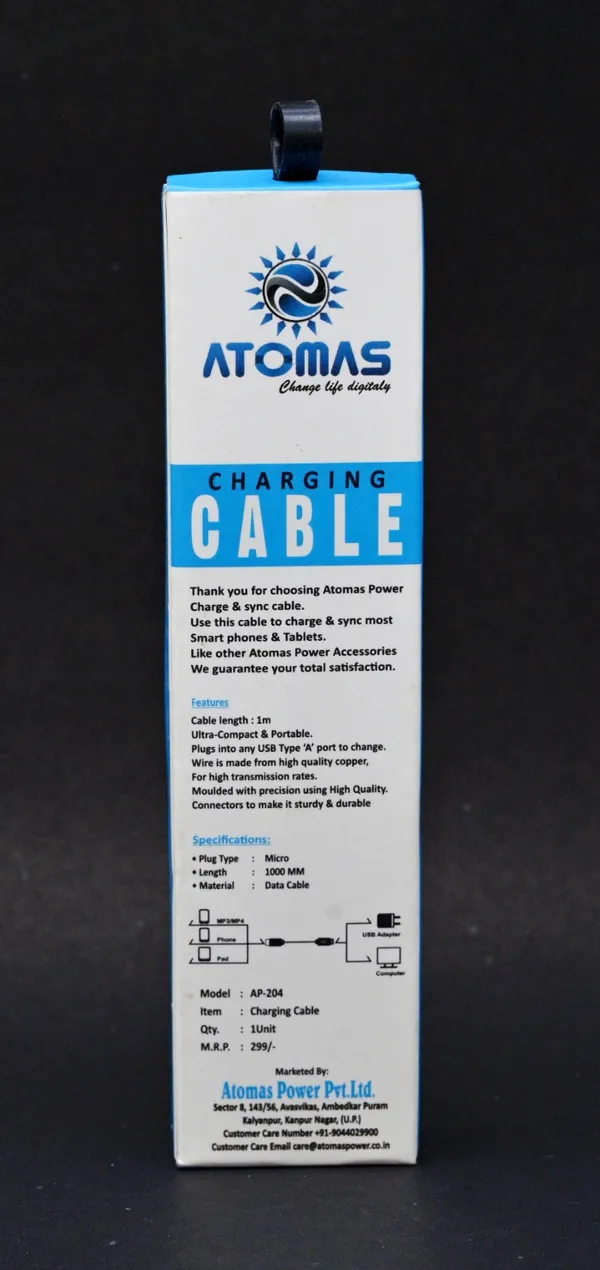 Atomas_Ap-204_Micro_Usb_Charging_Cable_-_1_Meter,_White