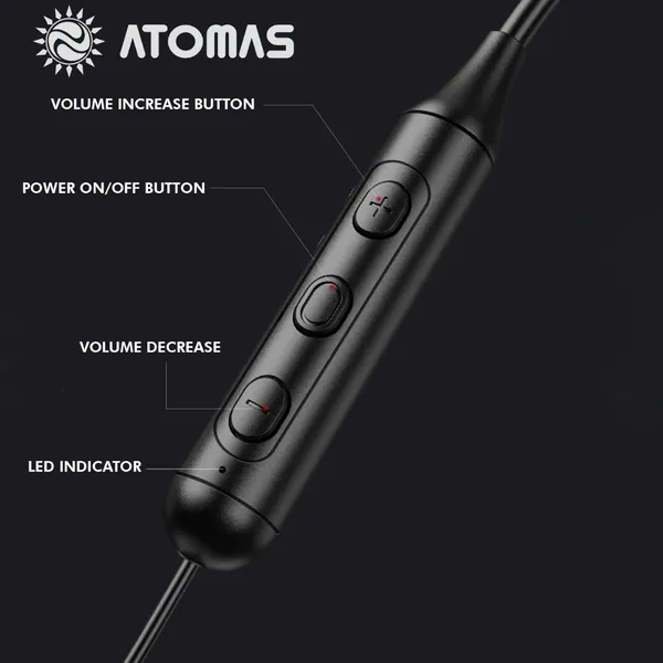 Atomas_Wireless_Bluetooth_5.0_Neckband_Earphones_With_Mic_-_Black