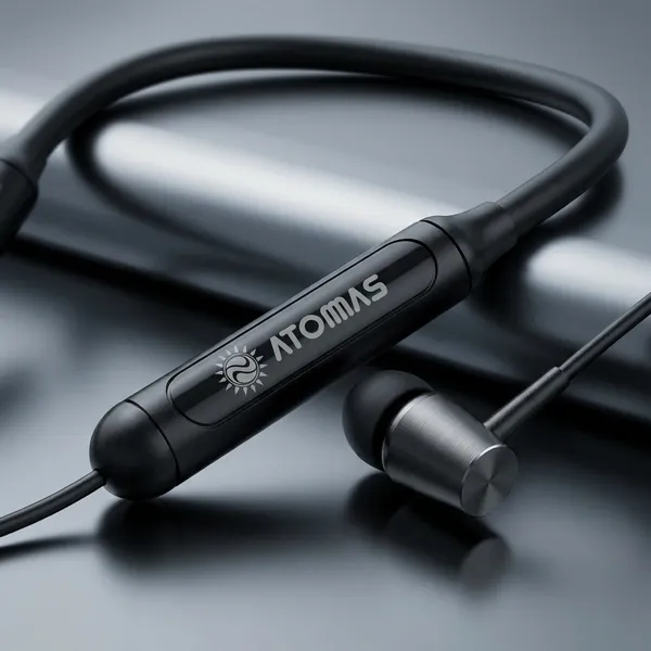 Atomas_Wireless_Bluetooth_5.0_Neckband_Earphones_With_Mic_-_Black