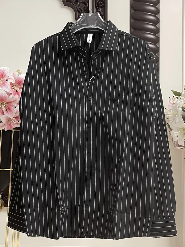 Black_Cotton_Blend_Pinstripe_Full_Sleeve_Formal_Shirt_For_Men