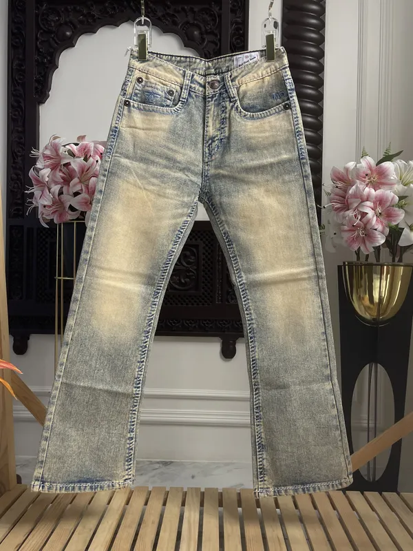 Light_Blue_Denim_Bootcut_Jeans_For_Mens