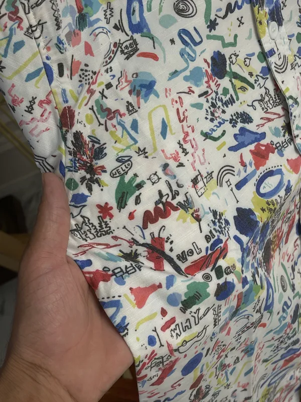 White_Cotton_Abstract_Print_Full_Sleeve_Shirt_For_Men