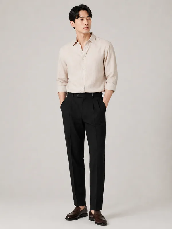 Black_Linen_-_Viscose_Pleated_Formal_Trousers_For_Men
